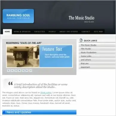 The Music Studio Template