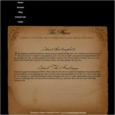 The Piano Template