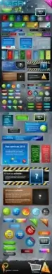 the pretty web design elements psd layered