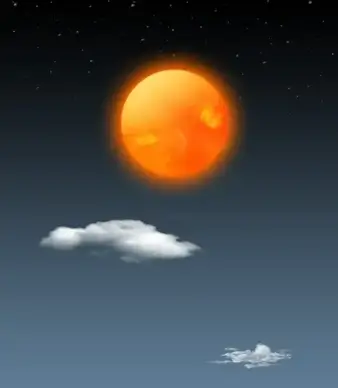the realistic sun psd layered