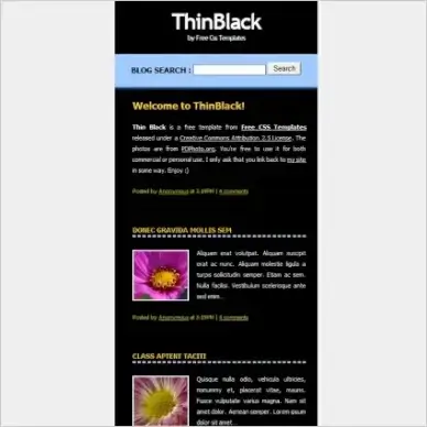 thin black