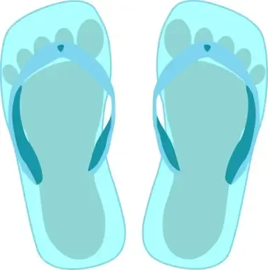Thong light blue with footprint