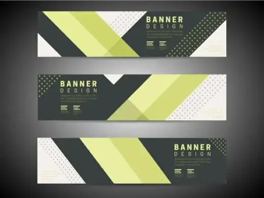 three abstract background banners design in modern style