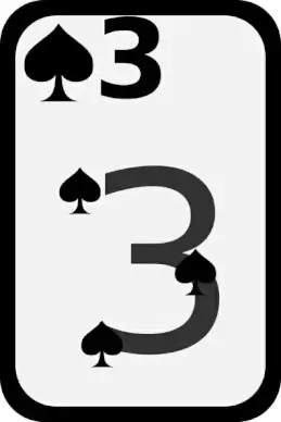Three Of Spades clip art