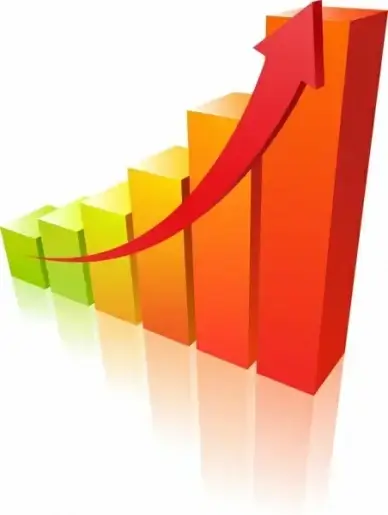 column chart template modern colorful 3d design