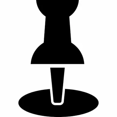 thumbtack sign icon flat silhouette geometric outline 