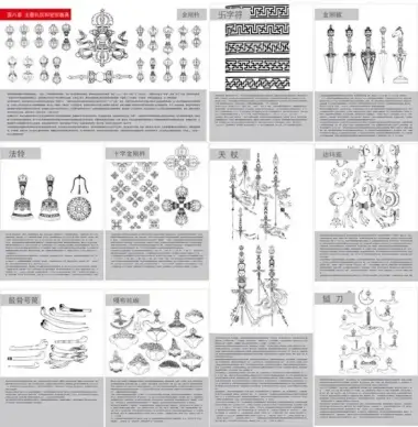 tibetan buddhist symbols and objects figure of eight mostly ceremonial and esoteric equipment vector