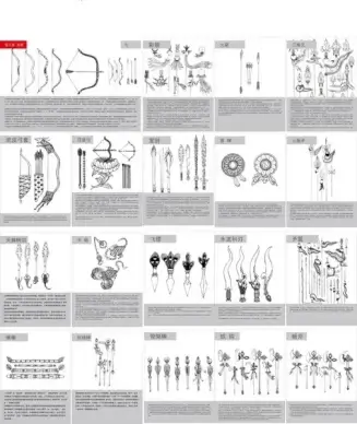 tibetan buddhist symbols and objects map of the nine weapons vector