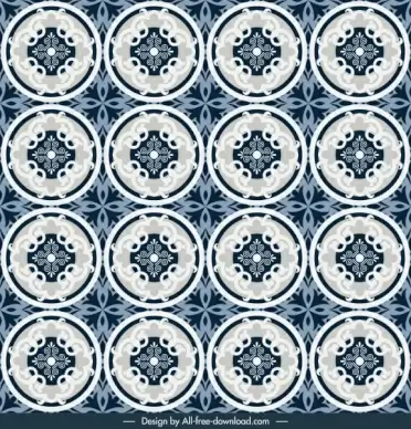 tile pattern template repeating symmetric circles decor