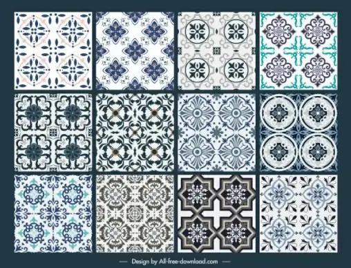 tile pattern templates classical symmetric repeating decor