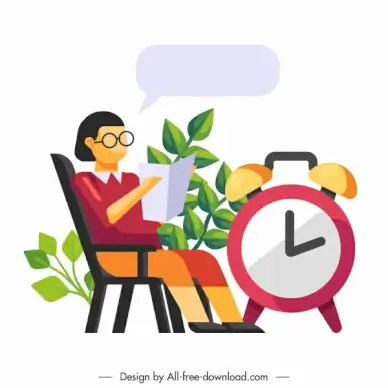 time control conceptual background human clock sketch