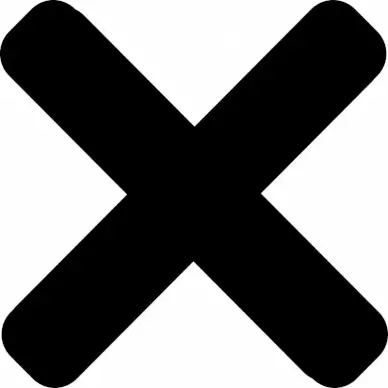 times ban sign icon flat silhouette cross sketch