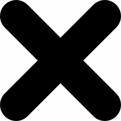 times mark sign icon symmetric flat silhouette outline