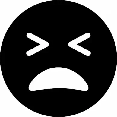 tired emoticon flat black white circle symmetry sketch