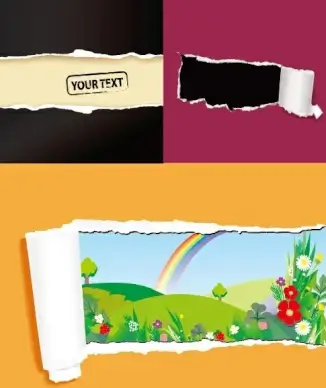 to be torn paper vector