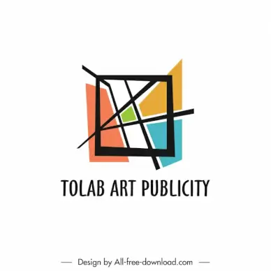 tolab art publicity logo template geometric lines abstraction