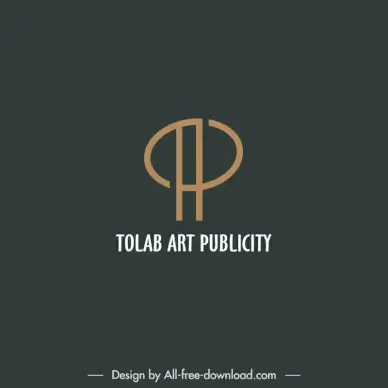 tolab art publicity logotype flat elegant stylized texts lines
