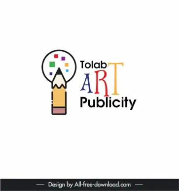 tolab art publicity logotype flat handdrawn pencil circle squares fonts decor