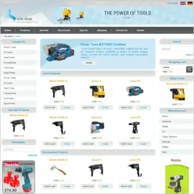 Tools Shop Template
