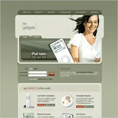 Top Gadgets Template