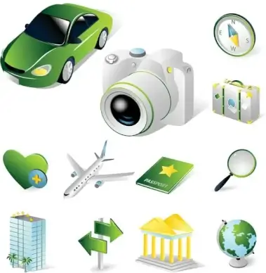 tourist theme icon vector