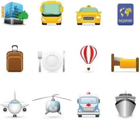 tourist theme icon vector