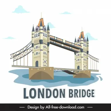 tower bridge london travel poster 3d sketch