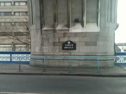 tower bridge sign