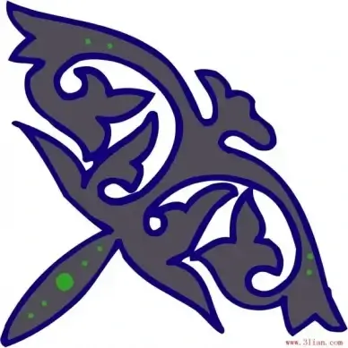 traditional pattern vector