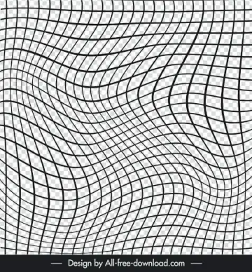 transparent mesh backdrop template deformed squares illusion sketch