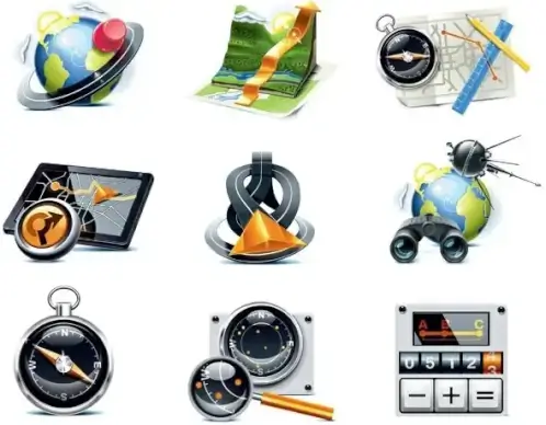 travelers theme icon vector