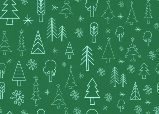 tree icons pattern outline repeating style design