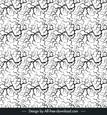 tree roots seamless pattern template flat black white abstract design 
