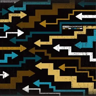 trend of colored arrows 11 vector