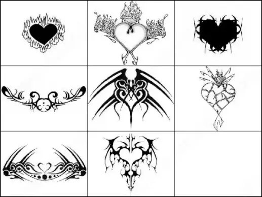 tribal heart brush