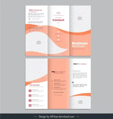  trifold brochure template dynamic curves checkered