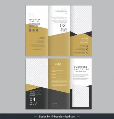  trifold brochure template elegant geometric decor