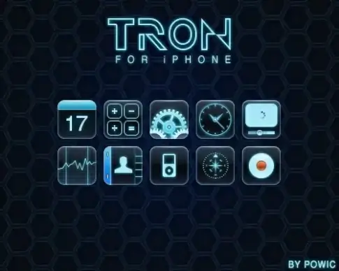 TRON for iPhone icons pack