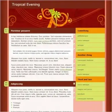 Tropical Evening Template