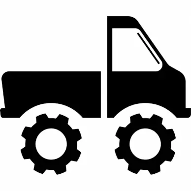 truck monster sign flat side view sketch