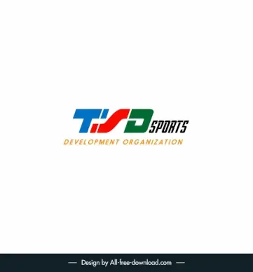 tsd logo for sports development organization template modern elegant flat exts design