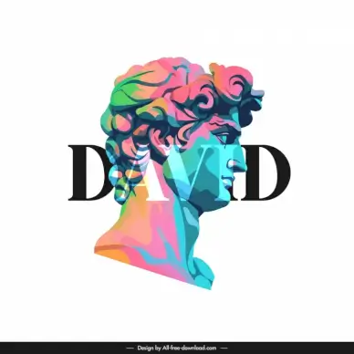 tshirt design elements antique david statue