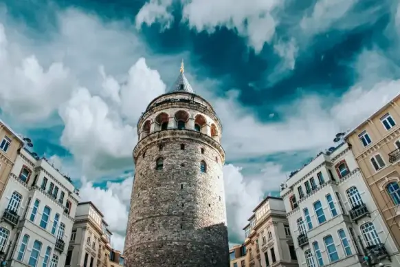 turkey town scenery picture elegant architecture cloudy sky