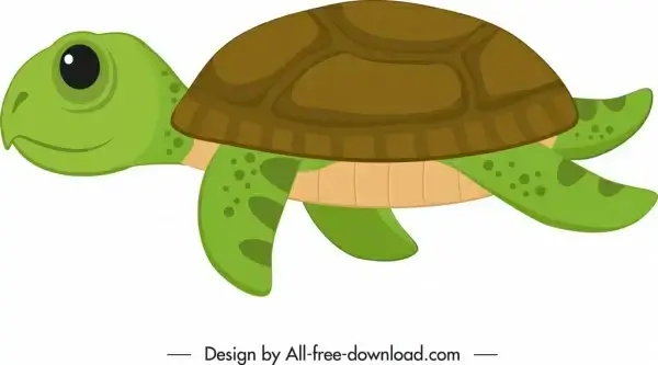 turtle icon cute colored cartoon sketch