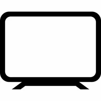 tv sign icon flat contrast black white sketch