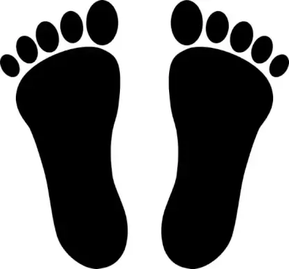 Two footprints black