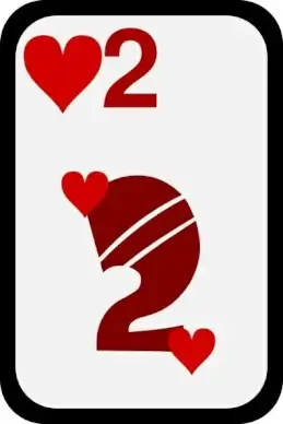 Two Of Hearts clip art