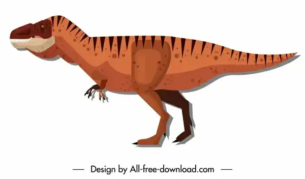 tyrannousaurus rex dinosaur icon colored flat classic design
