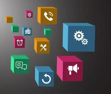ui icons isolation colorful 3d cubes design
