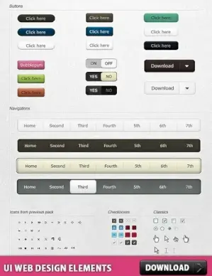 UI Web Design Elements Free PSD